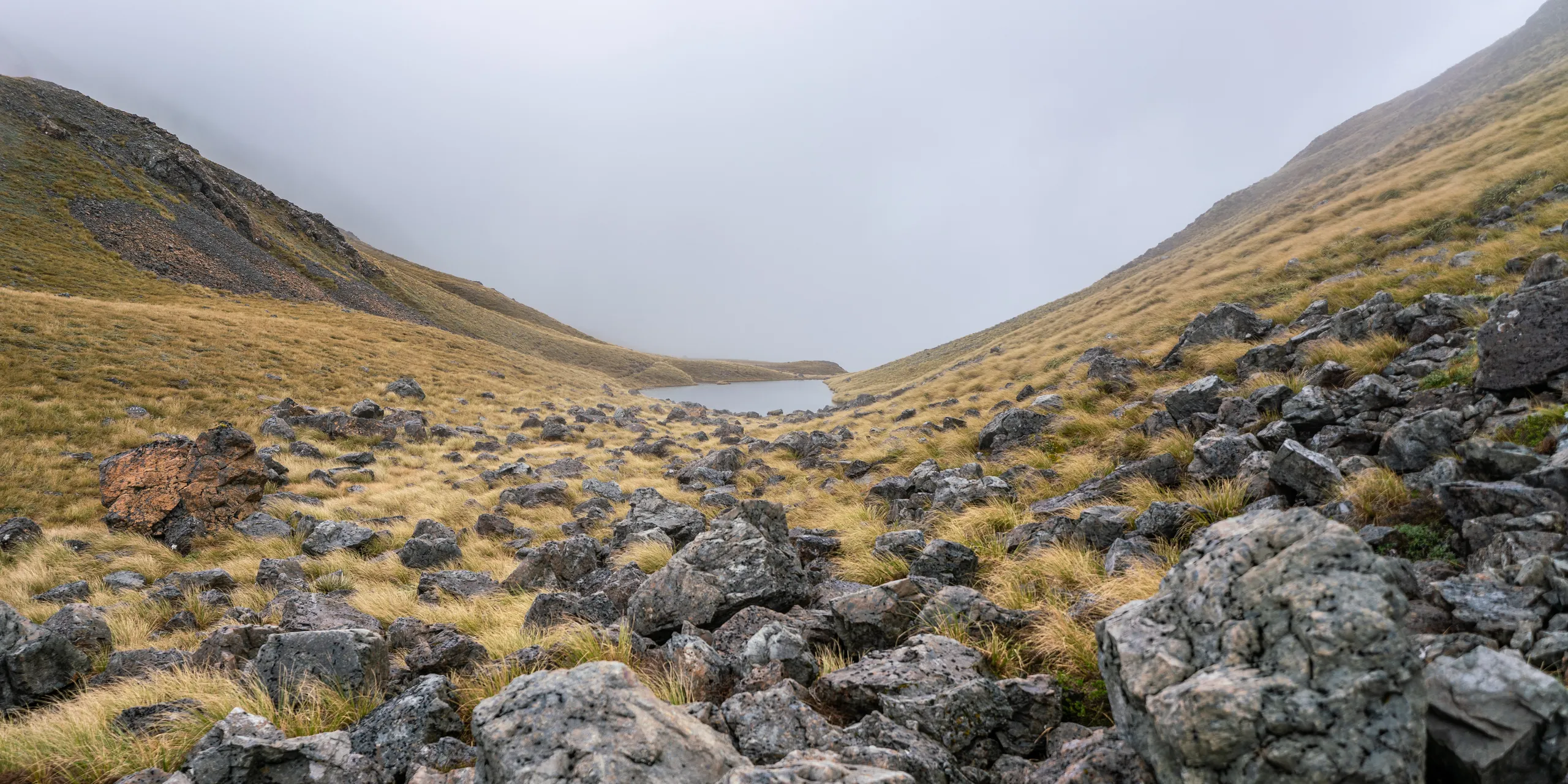 The tarn at the top of Tarn Col (is it called "Tarn Col Tarn"? "Col Tarn"?)