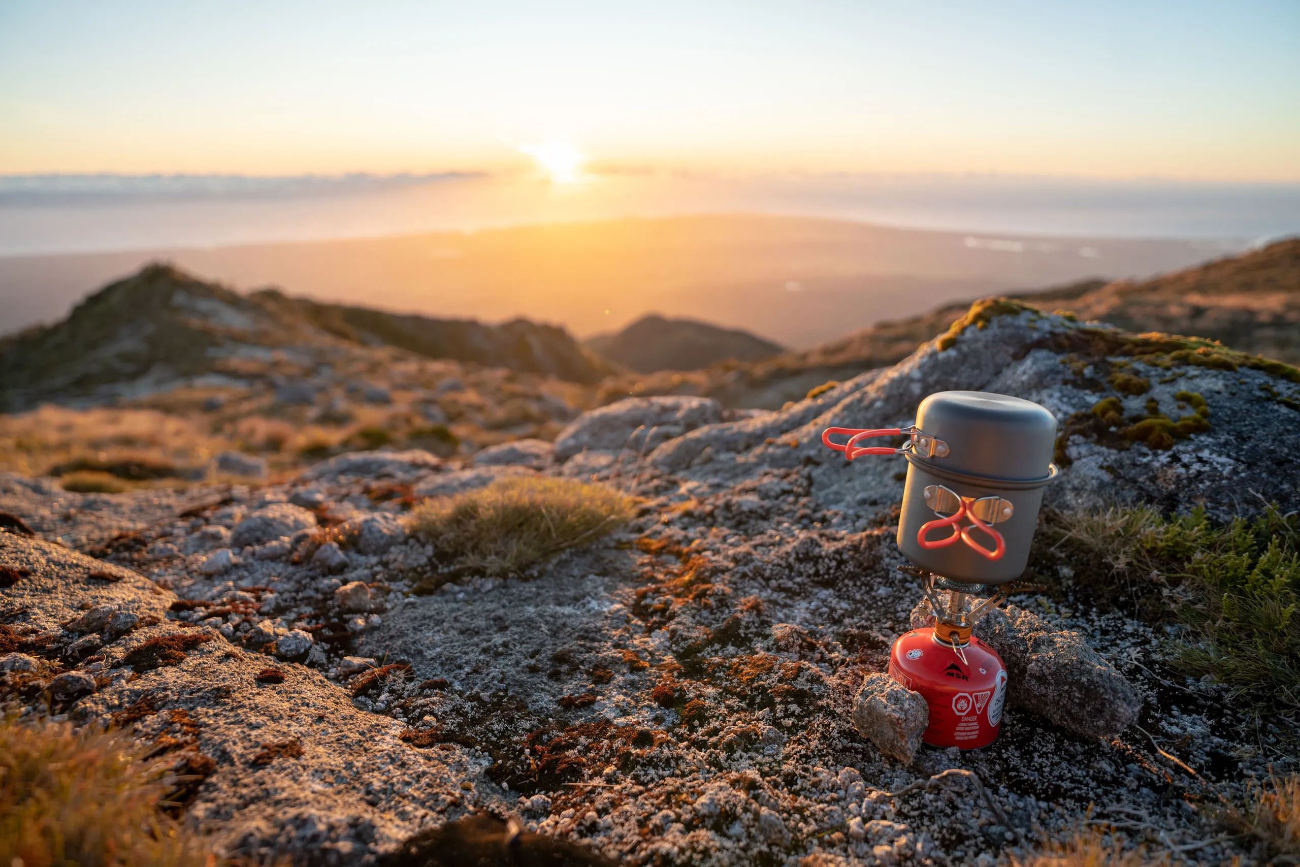 Preparing soup with a view