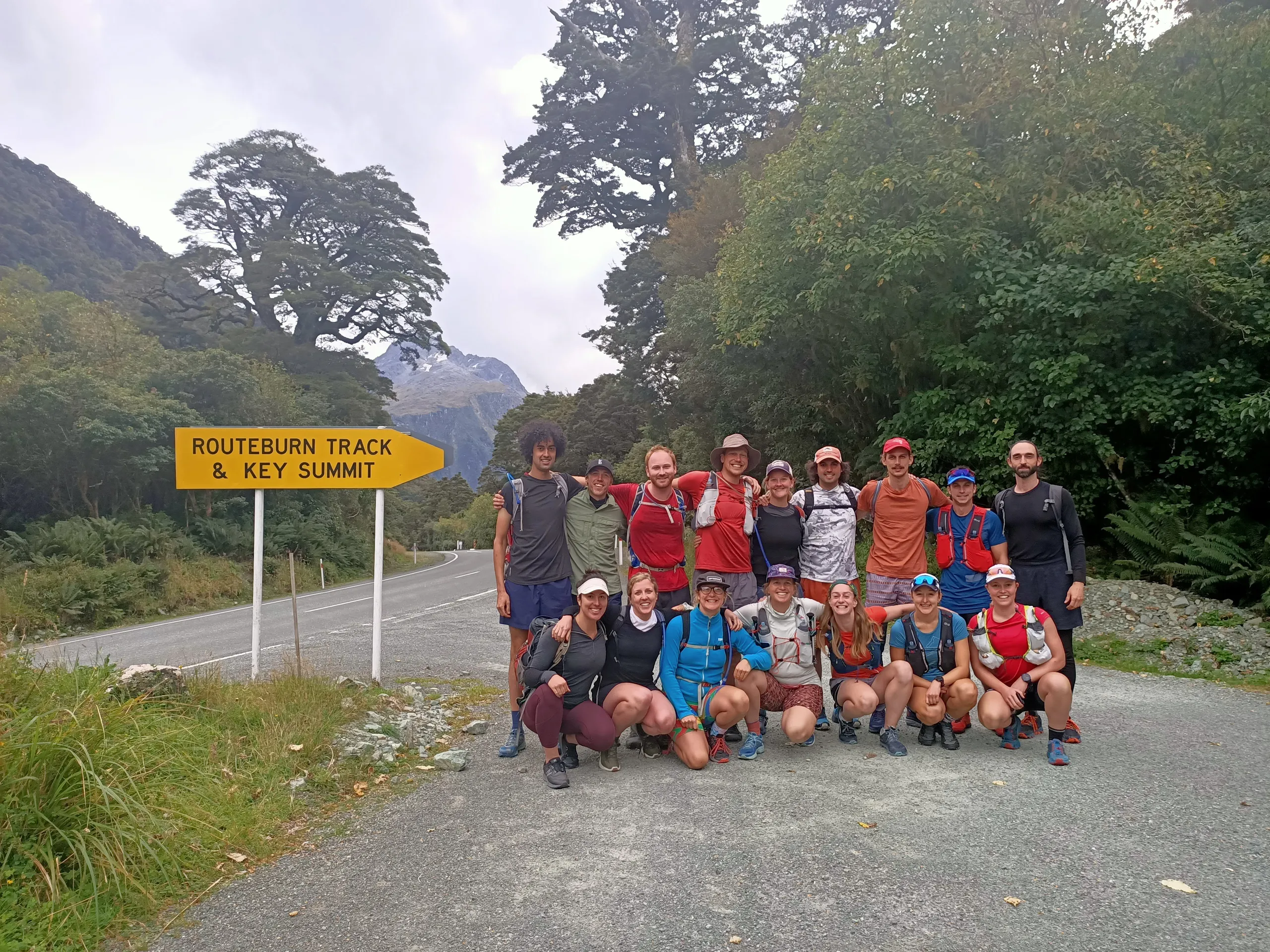 The group gets ready to set off from The Divide