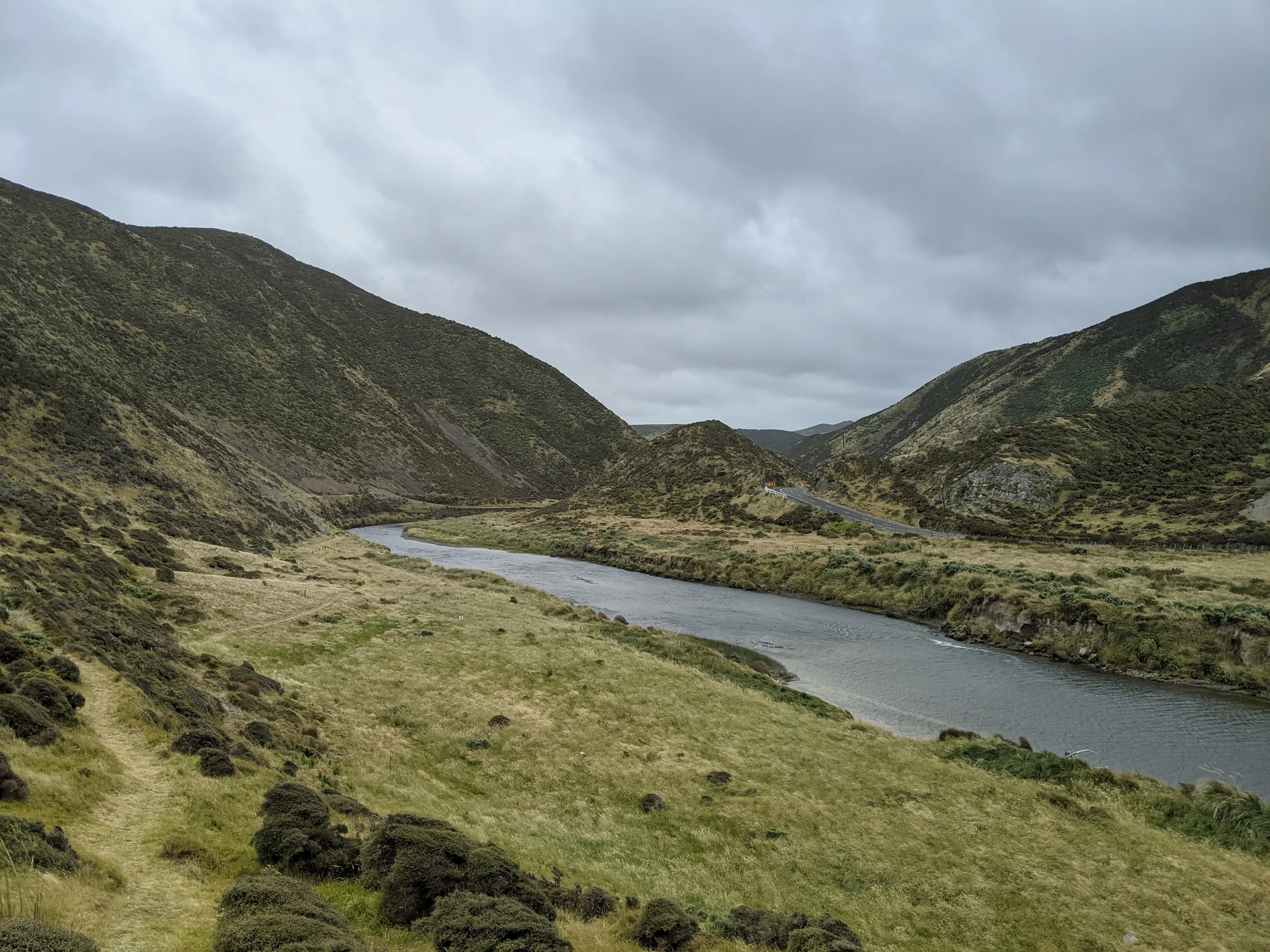 Wainuiomata River. It was a bit more sheltered as we headed back along the river to the car.